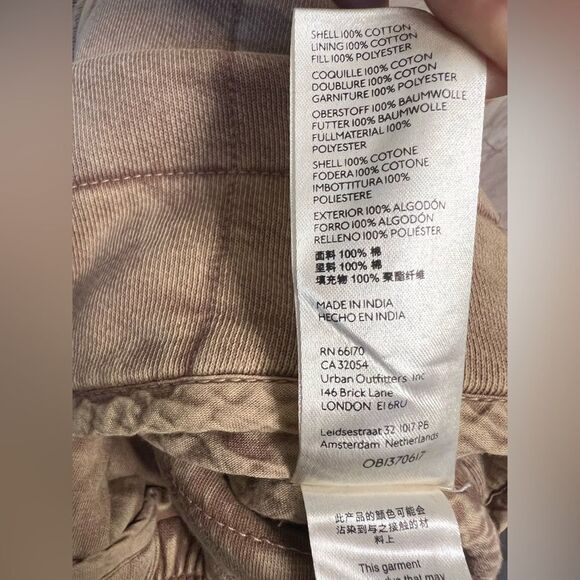 Free People Quilted Dolman-Sleeve Jacket Tan Champagne Diamonds Womens Size XS - Picture 12 of 13